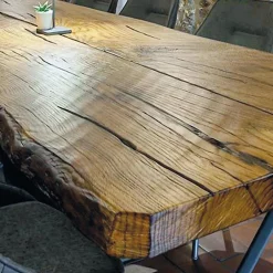 Viadurini Living Esstische Nach Mass|Esstische-Esstisch aus weltlicher Eiche und Metallgestell Made in Italy - Dite