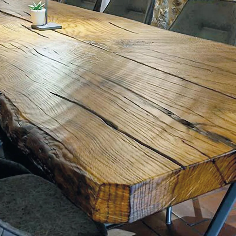 Viadurini Living Esstische Nach Mass|Esstische-Esstisch aus weltlicher Eiche und Metallgestell Made in Italy - Dite