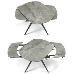 Viadurini Living Ausziehbare Esstische-Esstisch ausziehbar auf 180 cm in Grès mit Metallfuß - Beatriz