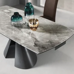 Viadurini Living Ausziehbare Esstische-Esstisch ausziehbar auf 200 cm mit Platte aus Feinsteinzeug - Borgona