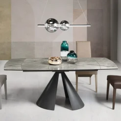 Viadurini Living Ausziehbare Esstische-Esstisch ausziehbar auf 200 cm mit Platte aus Feinsteinzeug - Borgona