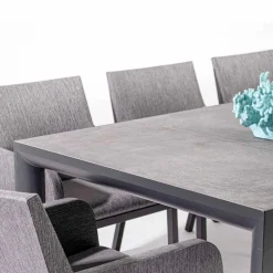 Viadurini in the Garden Gartentische Fest-Esstisch für den Außenbereich aus Keramik und Aluminium, Homemotion - Salem