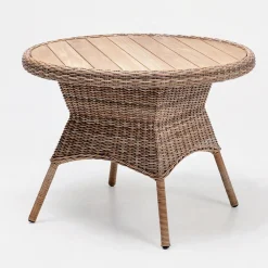 Viadurini in the Garden Gartentische Aus Teakholz-Esstisch für den Außenbereich mit breiter natürlicher Teakholzplatte - Melina