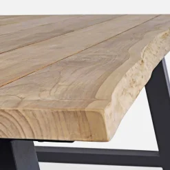 Viadurini in the Garden Gartentische Aus Teakholz-Esstisch für den Außenbereich aus Teak und Aluminium, Homemotion - Rolando