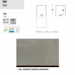 Varaschin Gartentische Fest-Esstisch für indoor und Outdoorbereich Victor