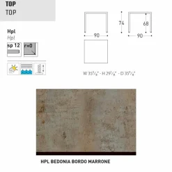 Varaschin Gartentische Fest-Esstisch für indoor und Outdoorbereich Victor