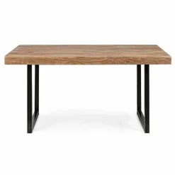 Viadurini Living Esstische-Esstisch im Industriestil aus Holz und Stahl Homemotion - Molino