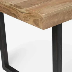 Viadurini Living Esstische-Esstisch im Industriestil aus Holz und Stahl Homemotion - Molino