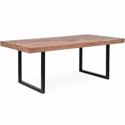 Viadurini Living Esstische-Esstisch im Industriestil aus Holz und Stahl Homemotion - Molino