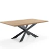 Viadurini Living Esstische-Esstisch in Mdf-Eichen-Finish und mattschwarzem Metall - Notino