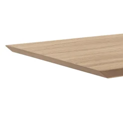 Viadurini Living Esstische-Esstisch in Mdf-Eichen-Finish und mattschwarzem Metall - Notino