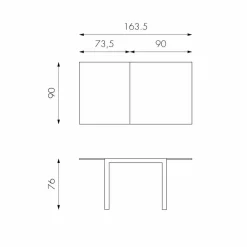 Viadurini Living Ausziehbare Esstische-Esstisch mit Glas Tischplatte ausziehbar Teo