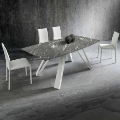 Viadurini Living Esstische-Esstisch mit HPL-Platte und Metallbasis Made in Italy - Aresto