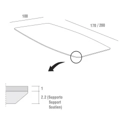 Viadurini Living Esstische-Esstisch mit HPL-Platte und Metallbasis Made in Italy - Aresto