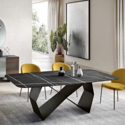 Viadurini Living Esstische-Esstisch mit Keramikplatte in Marmoroptik Made in Italy - Mirco