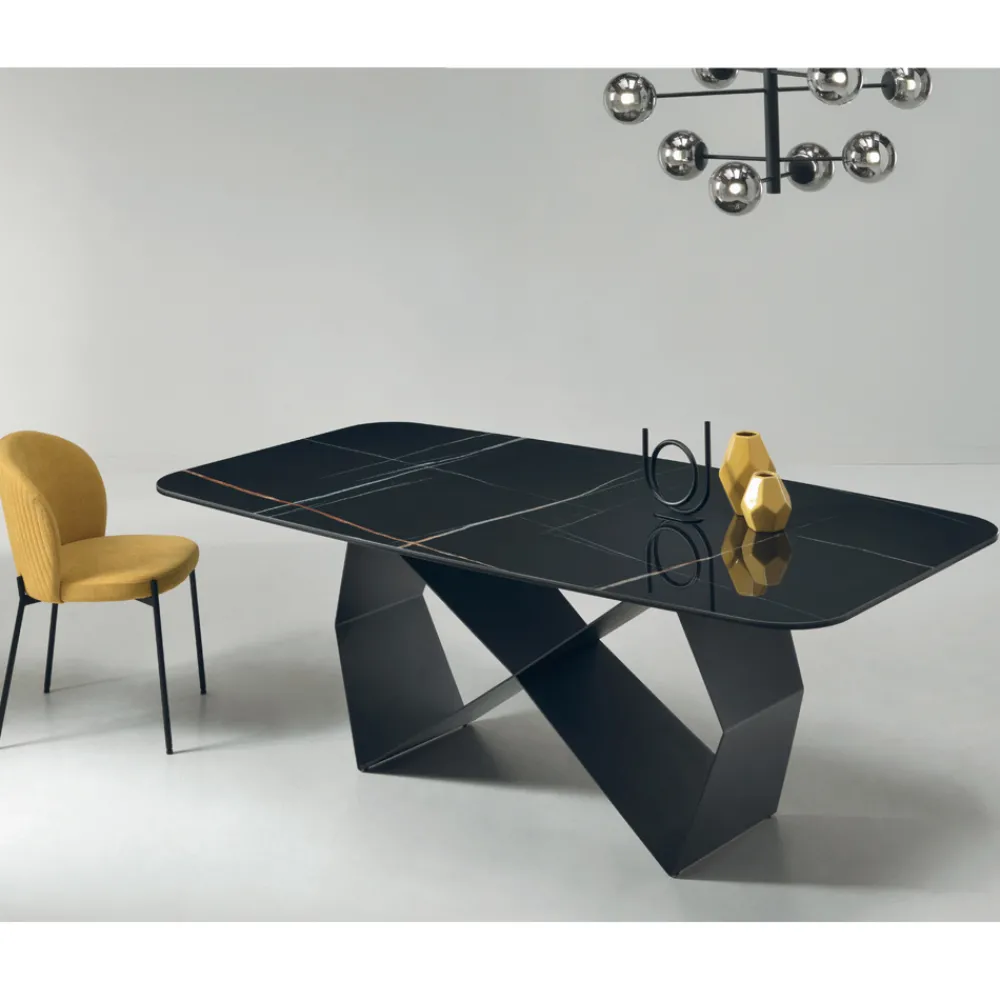 Viadurini Living Esstische-Esstisch mit Keramikplatte in Marmoroptik Made in Italy - Mirco