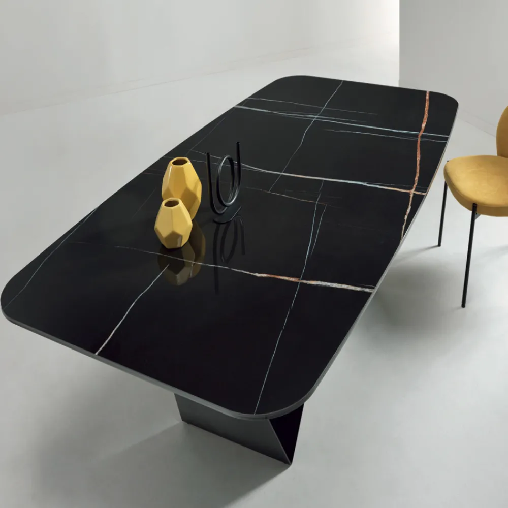 Viadurini Living Esstische-Esstisch mit Keramikplatte in Marmoroptik Made in Italy - Mirco