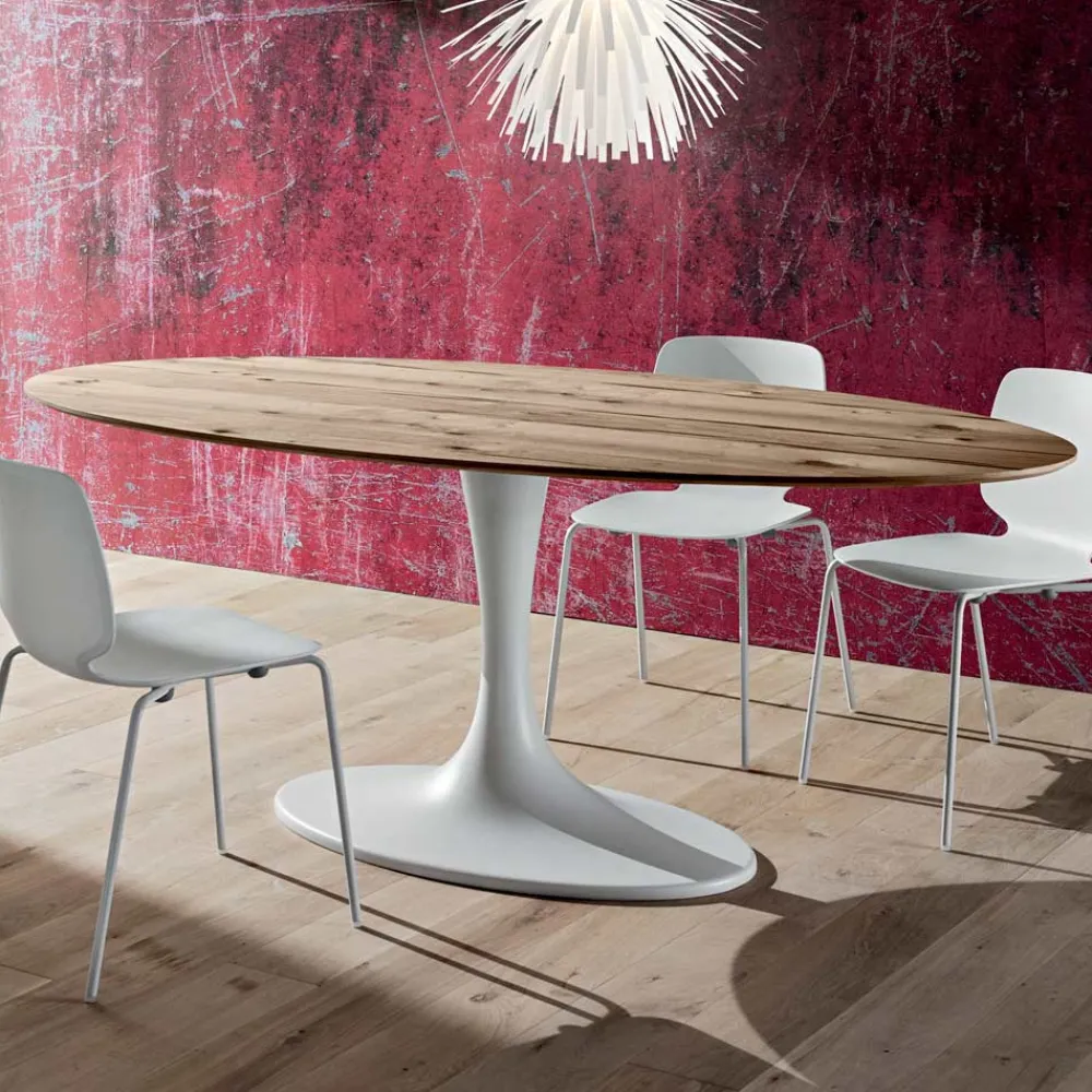 Viadurini Living Esstisch Oval|Esstische-Esstisch mit ovaler Platte aus mehreren Schichten Made in Italy - Brontolo