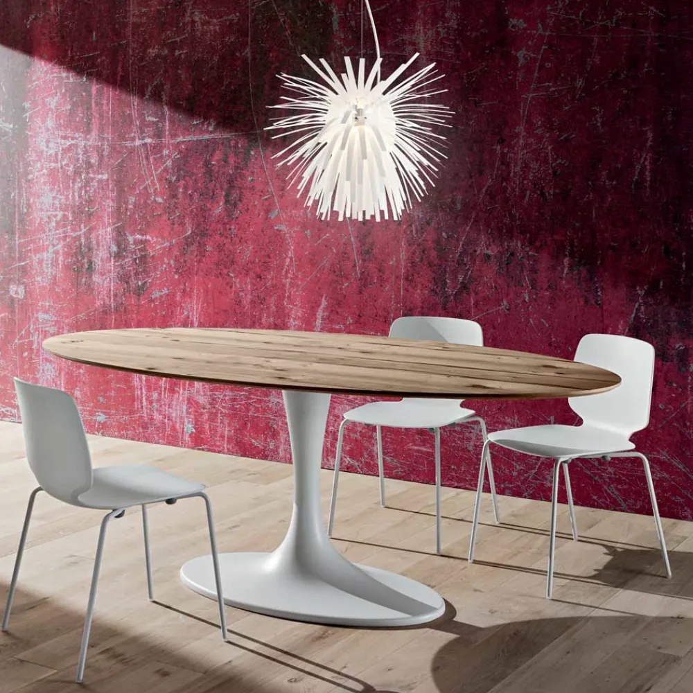 Viadurini Living Esstisch Oval|Esstische-Esstisch mit ovaler Platte aus mehreren Schichten Made in Italy - Brontolo