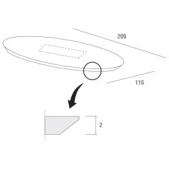 Viadurini Living Esstisch Oval|Esstische-Esstisch mit ovaler Platte aus mehreren Schichten Made in Italy - Brontolo
