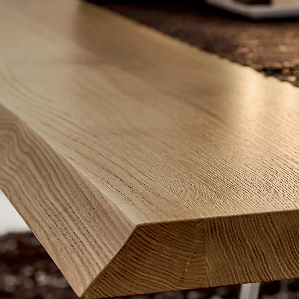 Viadurini Living Esstische-Esstisch mit Platte aus entrindeter Eiche Made in Italy - Pinocchio