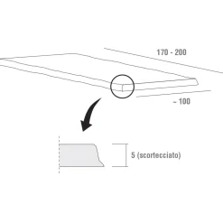Viadurini Living Esstische-Esstisch mit Platte aus entrindeter Eiche Made in Italy - Pinocchio