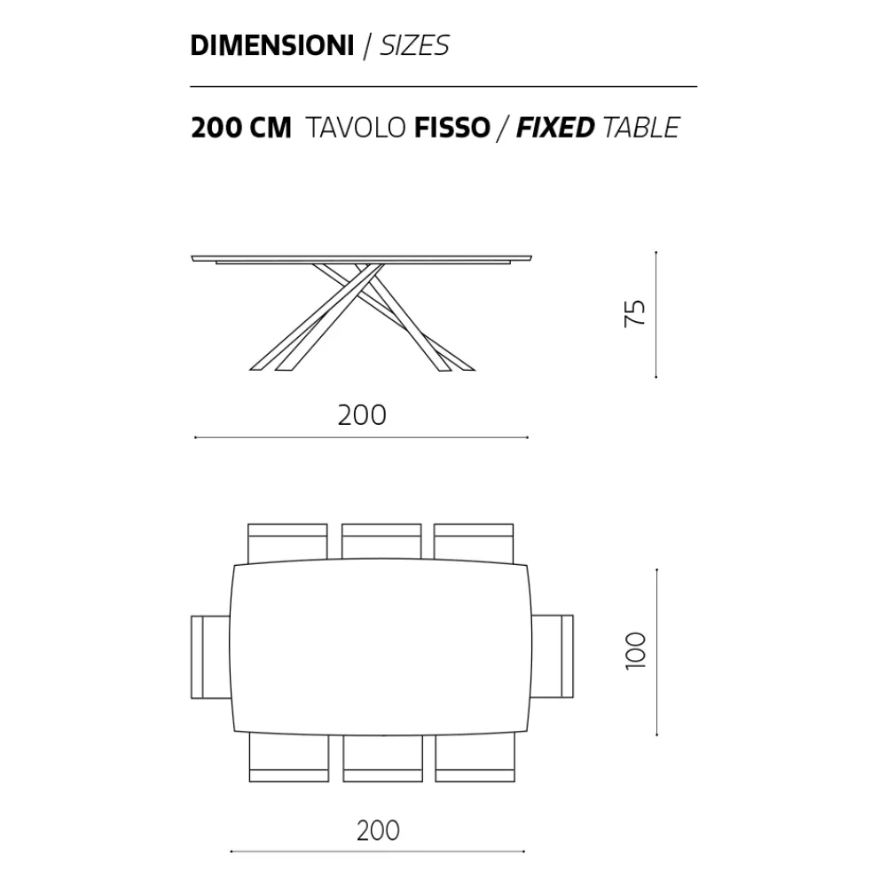 Viadurini Living Esstische-Esstisch mit Platte aus Eichenfurnier Made in Italy - Antonino