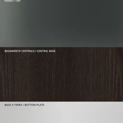 Viadurini Living Esstische Nach Mass|Esstische-Esstisch mit quadratischer Glasplatte und Holzsockel Made in Italy - Kuadro