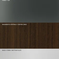 Viadurini Living Esstische Nach Mass|Esstische-Esstisch mit quadratischer Glasplatte und Holzsockel Made in Italy - Kuadro