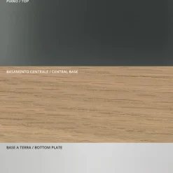 Viadurini Living Esstische Nach Mass|Esstische-Esstisch mit quadratischer Glasplatte und Holzsockel Made in Italy - Kuadro