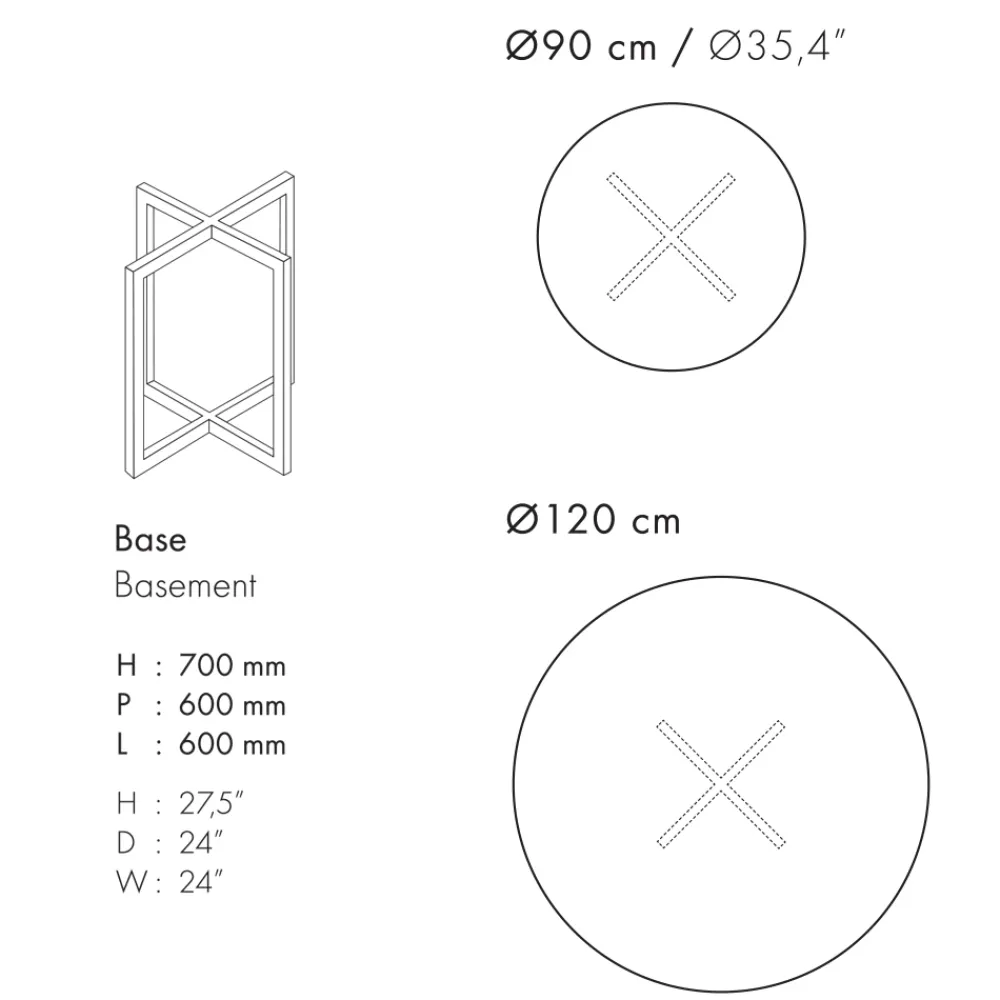 Viadurini Living Runde Tische-Esstisch mit runder Platte aus Feinsteinzeug Made in Italy - Emilio