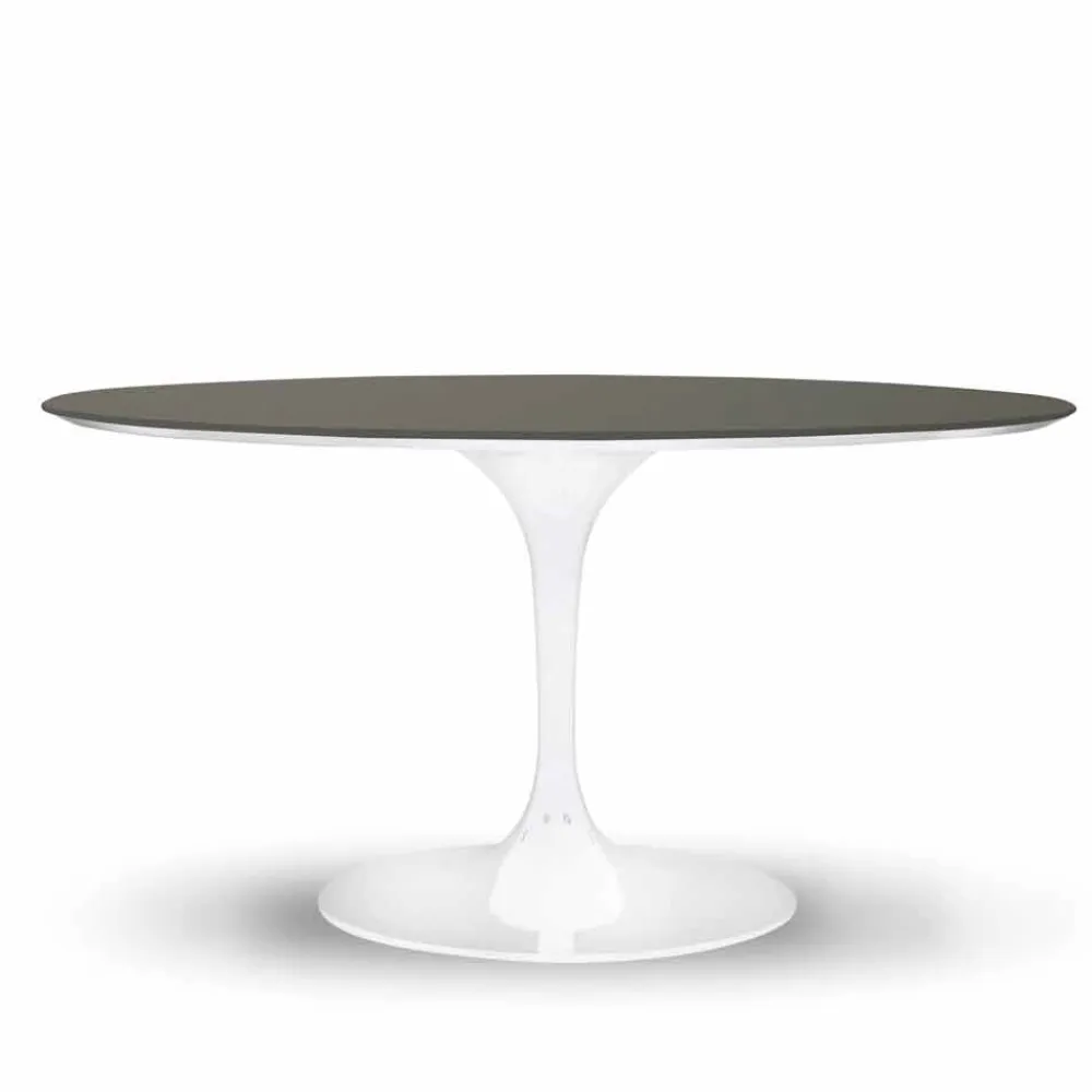 Viadurini Living Runde Tische-Esstisch mit runder Platte aus hochwertigem Fenix, hergestellt in Italien – Dollars