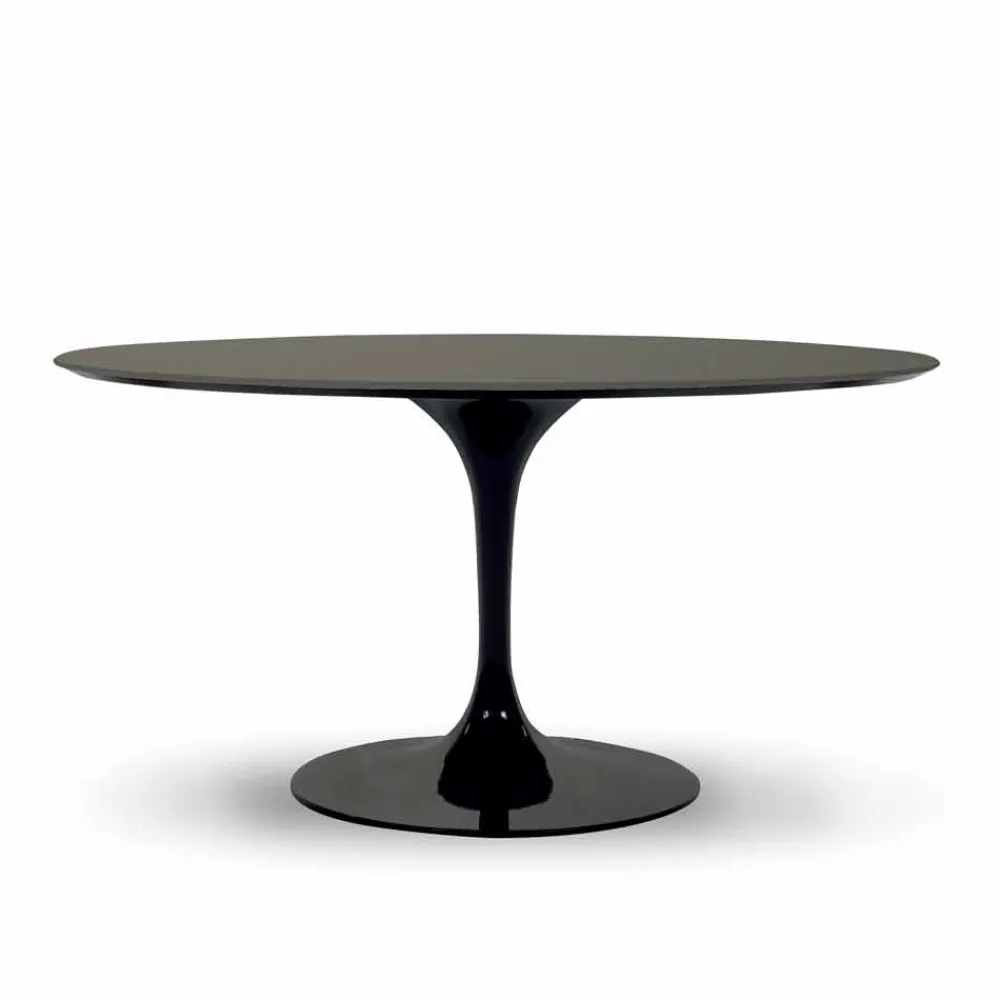 Viadurini Living Runde Tische-Esstisch mit runder Platte aus hochwertigem Fenix, hergestellt in Italien – Dollars