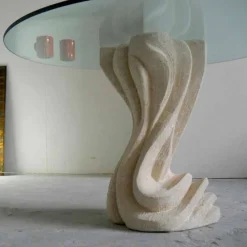 Viadurini Living Esstische Nach Mass|Runde Tische-Esstisch rund aus Stein und Kristall in modernem Design Cadmo