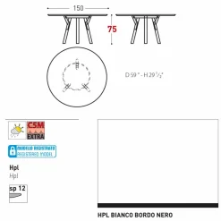 Varaschin Gartentische Fest|Runde Tische-Esstisch rund H 75 cm Link