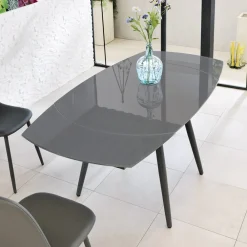 Viadurini Living Ausziehbare Esstische-Esstisch verlängerbar mit Glas Tischplatte Japan New