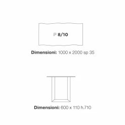 Viadurini Living Esstische-Esstisch 100x200cm aus Holz und Metall in modernem Design Flora