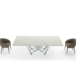 Viadurini Living Esstische-Esstischplatte aus Laminat und Untergestell aus Stahl, hergestellt in Italien – Ezzellino