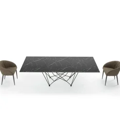 Viadurini Living Esstische-Esstischplatte aus Laminat und Untergestell aus Stahl, hergestellt in Italien – Ezzellino