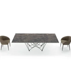 Viadurini Living Esstische-Esstischplatte aus Laminat und Untergestell aus Stahl, hergestellt in Italien – Ezzellino