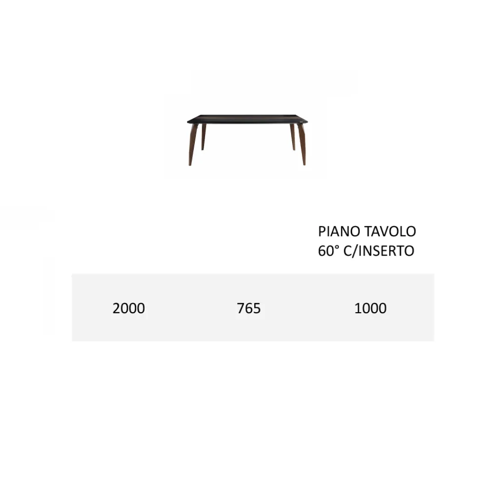 Viadurini Living Esstische-Esstischplatte aus MDF mit oberem Einsatz Made in Italy - Abisso