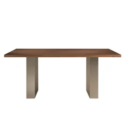 Viadurini Living Esstische-Esstischstruktur aus Eisen und Massivholz Made in Italy - Romino