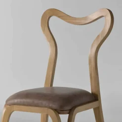 Viadurini Living Design Stühle-Esszimmer Stuhl aus Holz und Leder in modernem Design, 41x46cm, Carol