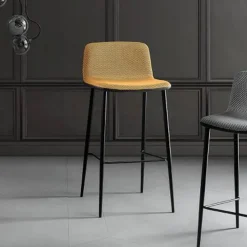 Viadurini Living Küchenhocker-Esszimmerhocker aus Vulcano-Stoff und Metallbeinen Made in Italy - Amane