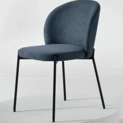 Viadurini Living Moderne Stühle-Esszimmerstuhl aus gepolstertem Stoff und Metall 4 Stück - Cup