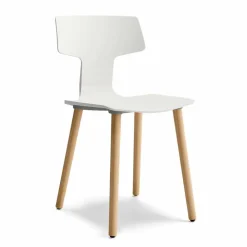 Viadurini Living Moderne Stühle-Esszimmerstuhl aus Holz und Polypropylen Made in Italy, 2 Stück - Klee