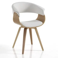 Viadurini Living Moderne Stühle-Esszimmerstuhl aus Kunstleder und Sperrholz - Nubea