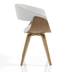 Viadurini Living Moderne Stühle-Esszimmerstuhl aus Kunstleder und Sperrholz - Nubea