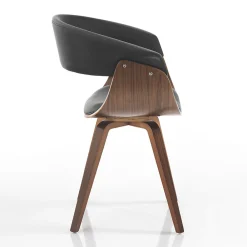 Viadurini Living Moderne Stühle-Esszimmerstuhl aus Kunstleder und Sperrholz - Nubea