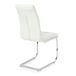 Viadurini Living Moderne Stühle-Esszimmerstuhl aus Kunstleder und verchromtem Metall 4-teilig - Molise